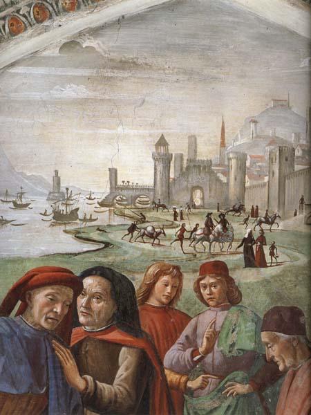 Domenicho Ghirlandaio Details of Der Hl.Franziskeus verzichtet auf Hab und Gut oil painting picture